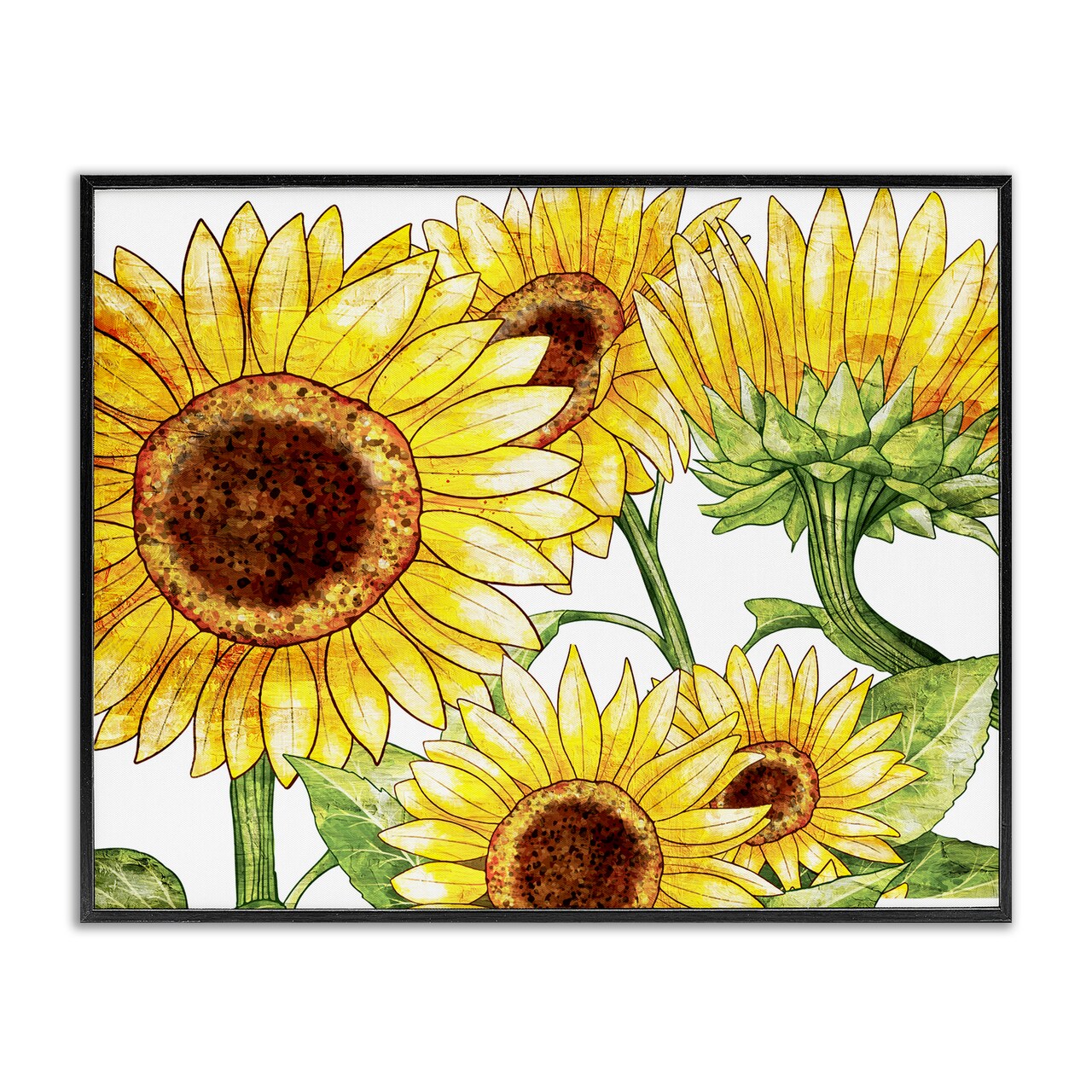 Stupell Industries Peeking Sunflower Blooms Framed Giclee, design by Kim Allen